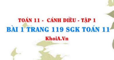 Bài 1 trang 119 SGK Toán 11 tập 1 Cánh Diều